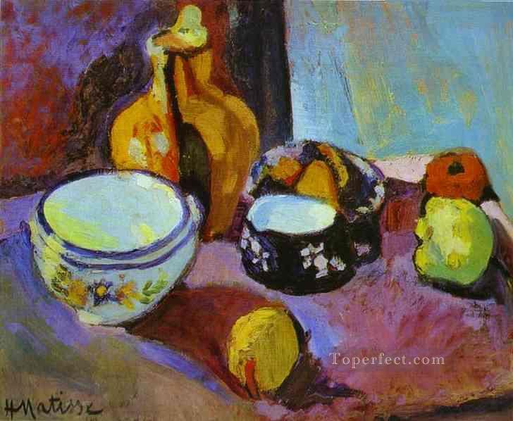 Dishes and Fruit Fauvism Oil Paintings